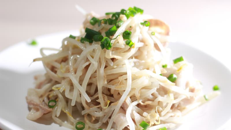 レンジで簡単！もやしと豚バラ肉の重ね蒸し