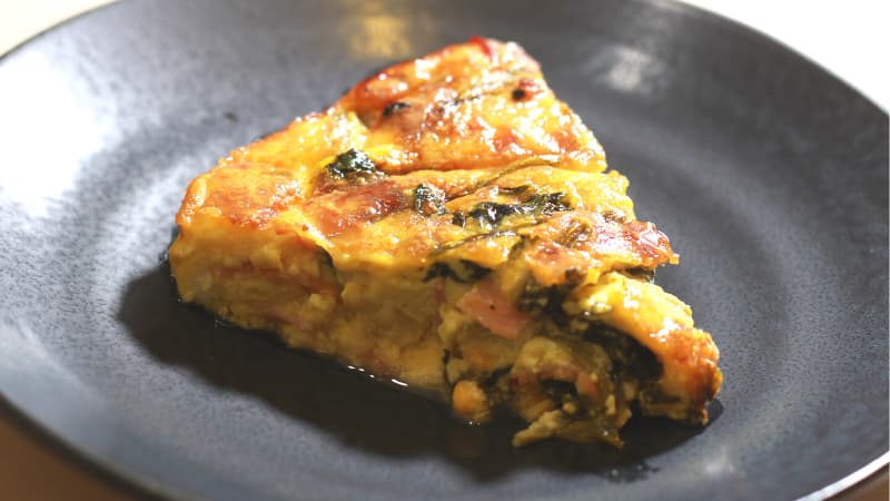 簡単！パイ生地なしのほうれん草「キッシュ」